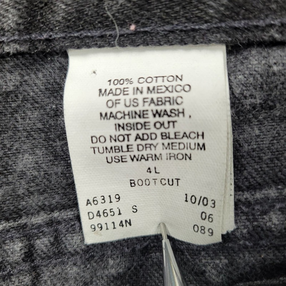 Harley Davidson Black 100% Cotton Bootcut Jeans size 4 Long - Picture 16 of 16